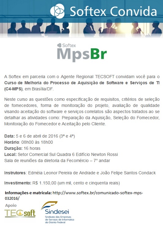 Curso Aquisição de Software com metodologia MPS.BR Final