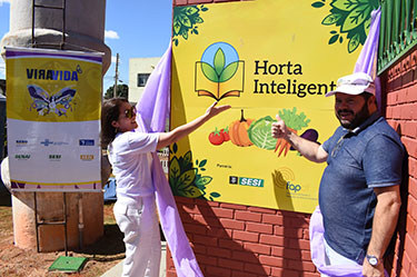 inauguracao da horta inteligente viravida sesi